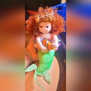 GREENTREE MUSICAL MERMAID Doll - 11 1/2 " - Soft Sculpture Mermaid Doll - Plays